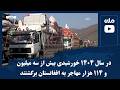 در سال ۱۴۰۴ خورشیدی بیش از سه میلیون و ۱۱۴ هزار مهاجر به افغانستان برگشتند