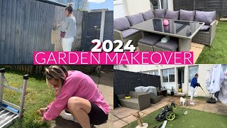GARDEN TRANSFORMATION | painting | jet washing | 3 day makeover | uk sahm | getting ready for summer