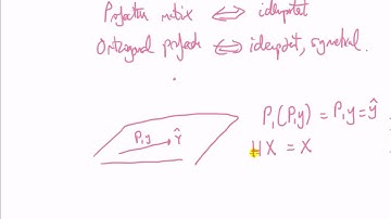 What does it mean to say the Hat matrix is an orthogonal projection?