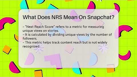 What Does NRS Mean On Snapchat? - Everyday-Networking