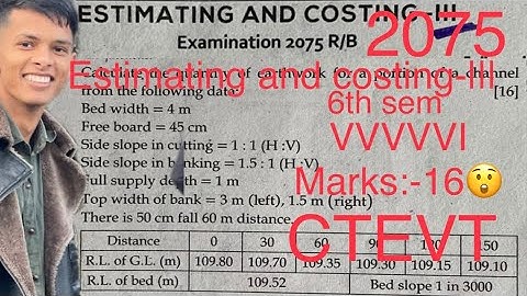 estimating and costing 6th semester important questions || 6th sem estimating numerical