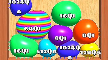 Blob Merge 3D - Drop And Merge Satisfying ASMR Gameplay | ( VOODOO 2048 3D )