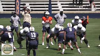 Bo Nix, Dematrius Davis, Trey Lindsey And The Auburn QBs Run Drills During Spring Practice Saturday Bo Nix, Dematrius Davis, Trey Lindsey And The Auburn QBs Run Drills During Spring Practice Saturday