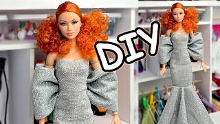 Barbie Fashion DIY | Easy Hand Sewing Mermaid Gown ✨