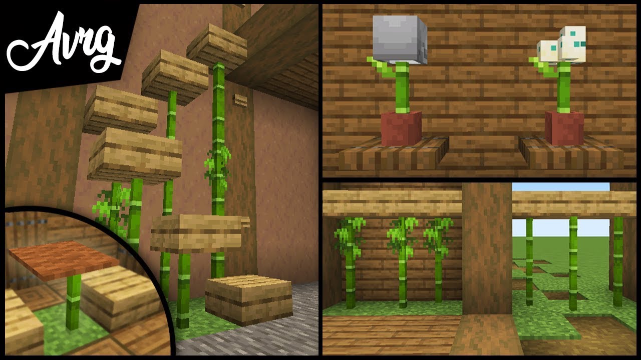 5 Minecraft  1 14 Bamboo Decoration  Designs YouTube