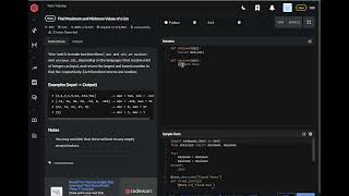 codewars python Find Maximum and Minimum Values of a List