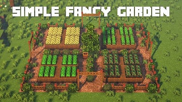 Minecraft | How to Build a Simple Fancy Garden | Tutorial