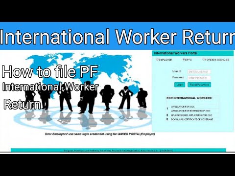 How to file IW-1 Monthly return online | International worker return online file kare | PF Return