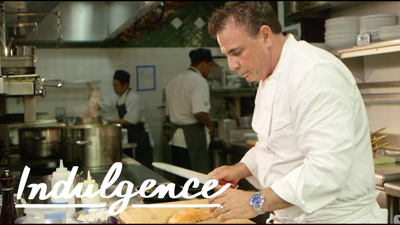 Chef Josiah Citrin prepares a wonderful salmon dish