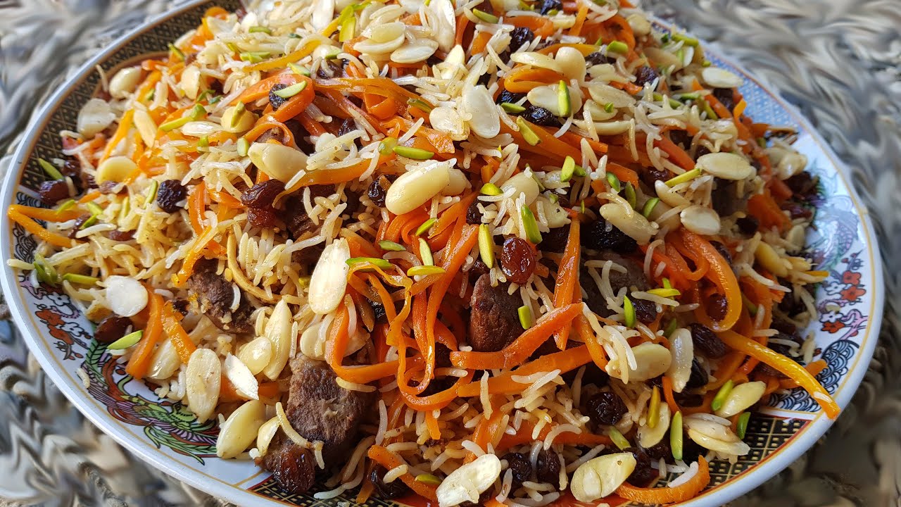 Afghani Qabili Pulao Recipe/طرز تهیه قابلی پلو با گوشت  گوسفند/Ashpazi ba dunyai kabul
