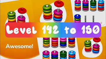 COLOR SORT 3D - Level 142 to 150 HOOP STACK #games