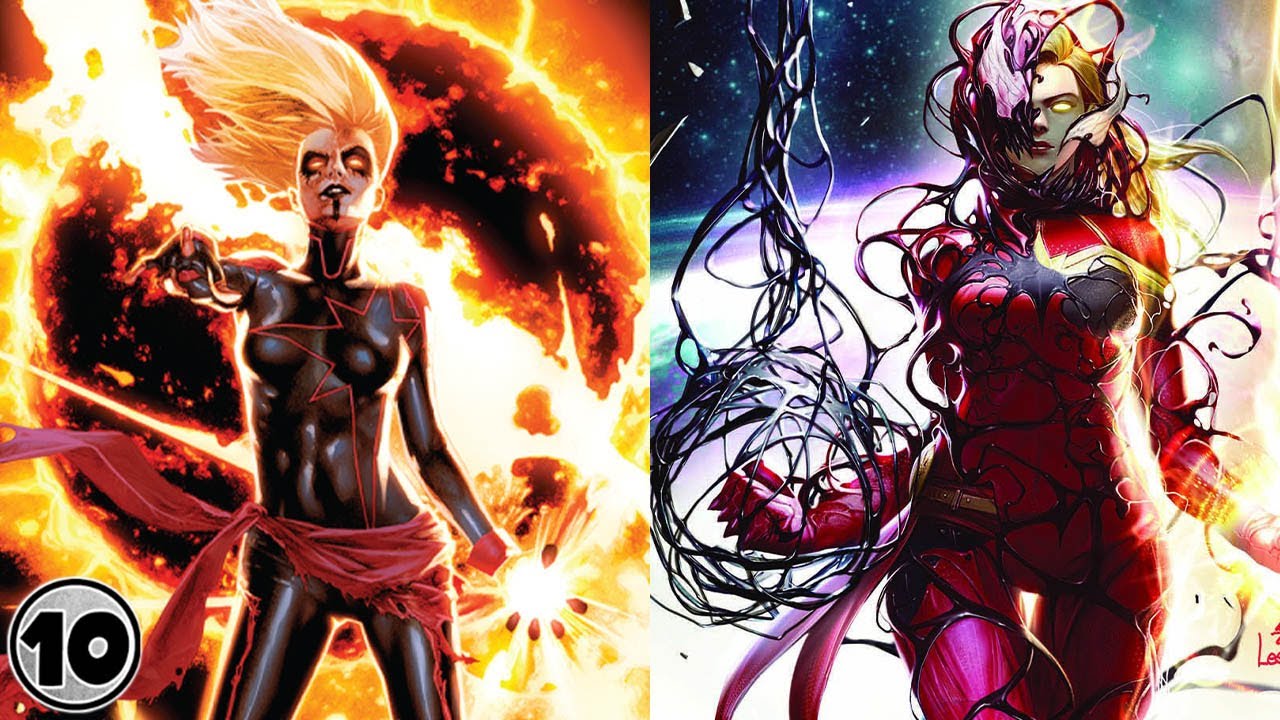 Top 10 Dark Alternate Versions Of Captain Marvel - YouTube