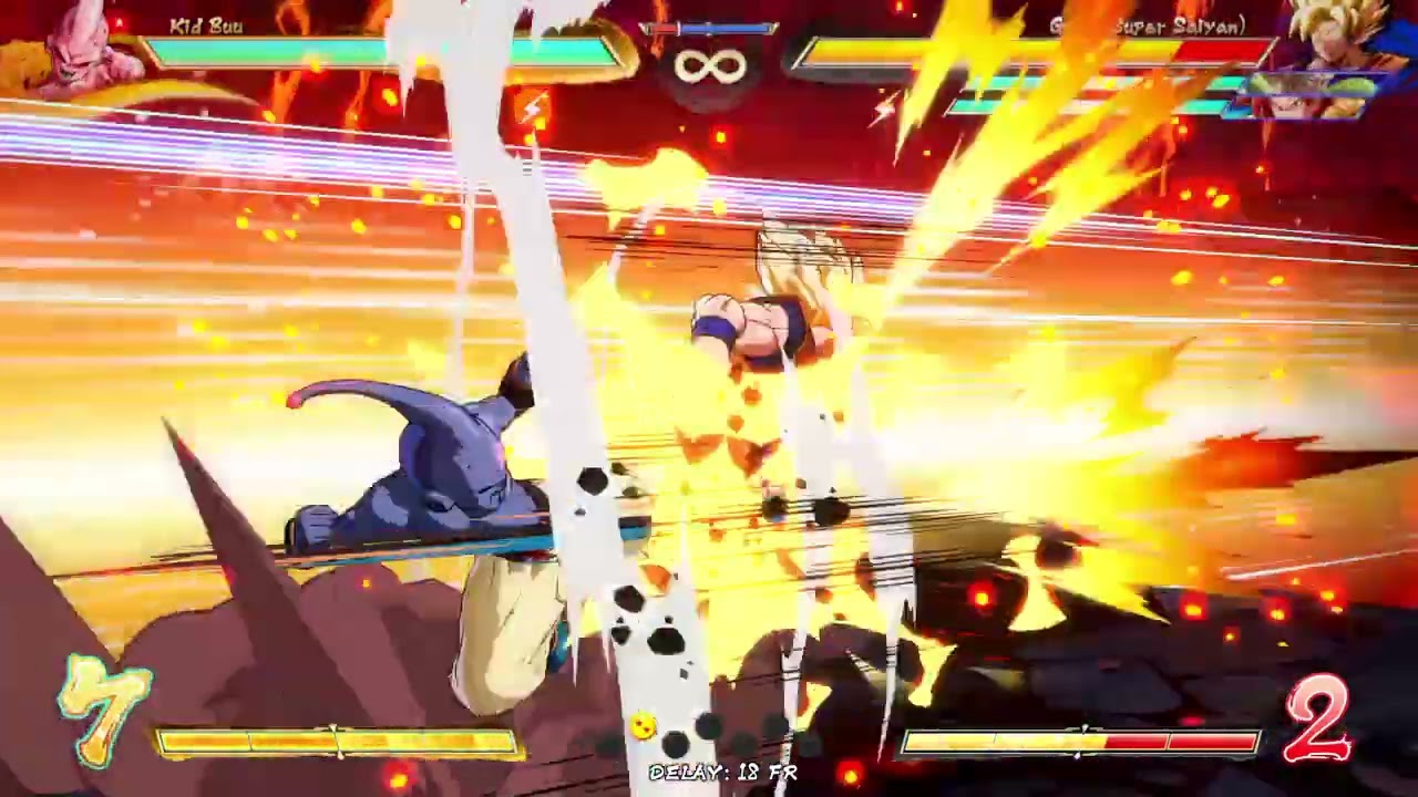 Kid Buu's toughest corner combo in 20f delay