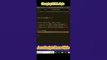 JavaScript Show Hide | javscript show and hide div on click | #shortvideo | show/hide