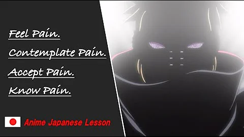 Lär dig japanska med anime Naruto - Känn smärta