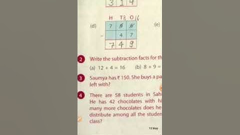 Suraj School Rewari 3rd Maths, Topic - Maths Unit -4( Subtraction) by Reena Choudhary