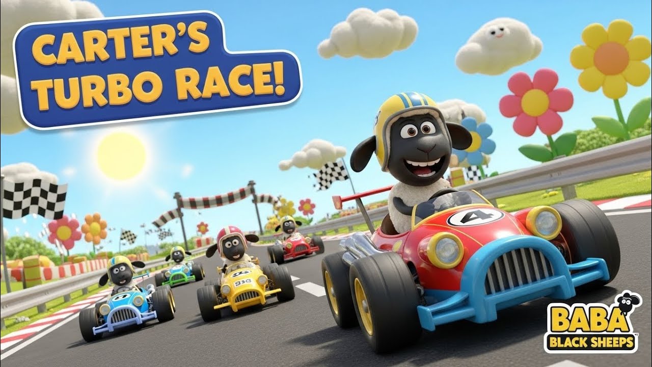 Baba Racer Baba Black Sheep’s Wild Ride on the Racing Track - YouTube