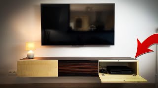 création d'un meuble télé encastrer sur mesure avec système pivotant