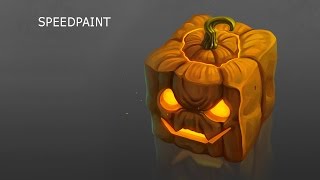 Texture challenge 12 - Pumpkin - speedpaint