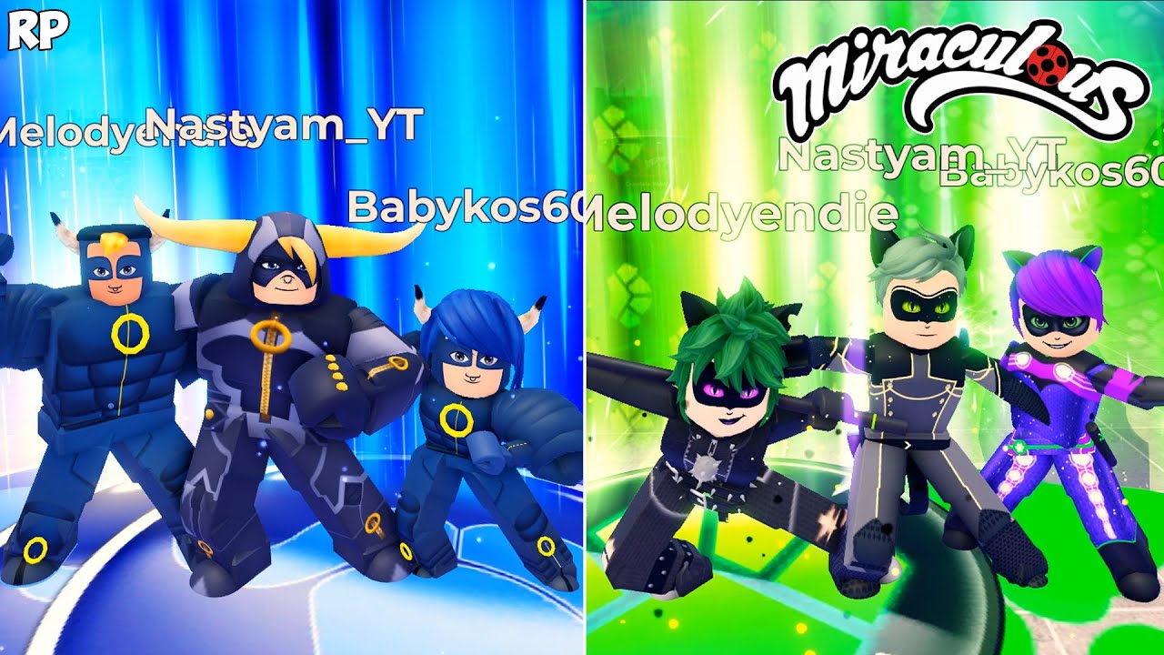 NEW SAME TRANSFORMATION DO GRUPO NO MIRACULOUS RP - MIRACULOUS ROBLOX!