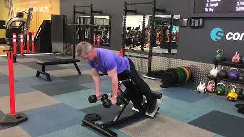 Hyper Extension with Dumbbell Row
