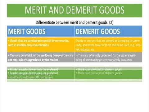 Merit Vs Demerit goods - YouTube