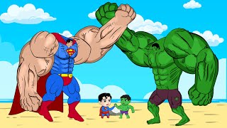 Evolution of HULK Vs Evolution of SUPERMAN Arm Wrestling Fight : Who Is The King Of Super Heroes ?