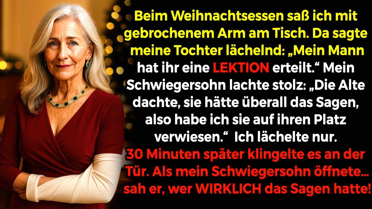An Weihnachten lachte meine Tochter über meinen gebrochenen Arm: „Mein Mann gab dir eine Lektion.“