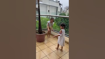 Babies enjoying rain 🌧️❤️🤩#shorts #viral #youtubeshorts #baby #trending #rain #entertainment #love