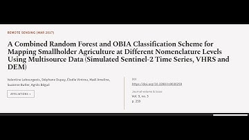 A Combined Random Forest and OBIA Classification Scheme for Mapping Smallholder Agric... | RTCL.TV