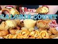 Calorie Count - Kim&Liz “ASMR CHEESY FRIED FOOD FEAST (KFC FRIED CHICKEN + ARBY'S + TURNOVERS)”