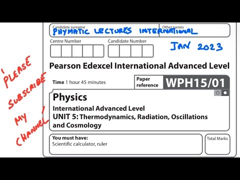 WPH15/01 Physics January