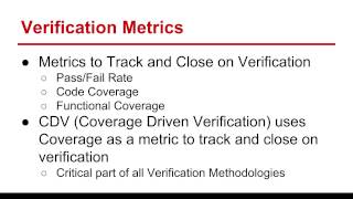 Introduction to Verification Methodology