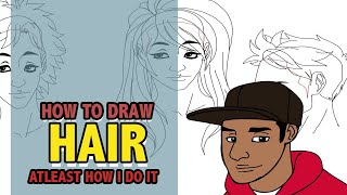 How to draw hair the Felle way arttips artadvice howtodrawhair