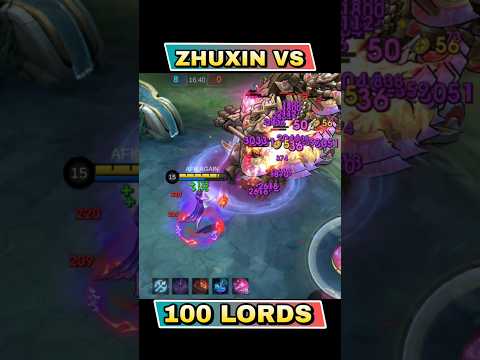 ZHUXIN VS 100 LORDS TEST ~ MLBB #zhuxin #shorts #mobilelegends @AFKAGAIN