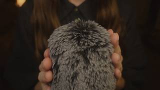ASMR | Fluffy Mic Scratching, Unintelligible Japanese Whispering & Brown Noise for Sleep