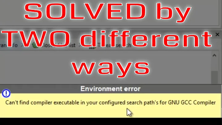 Can't find compiler executable in your configured search path's for GNU GCC compiler