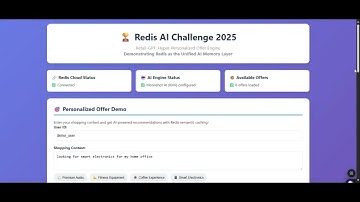 Redis AI Challenge 2025 ‐ Feito com o Clipchamp