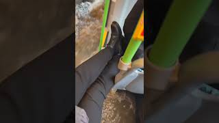 School Bus Fills With Flood Water