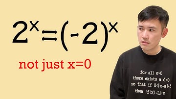 All solutions to 2^x=(-2)^x