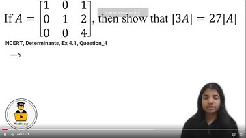 Class 12 NCERT Maths | Ch 4: Determinants| Ex 4.1 Q4 Solution