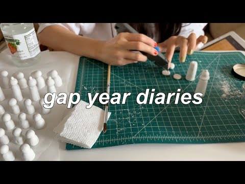 gap year diaries | i got into grad school! making clay chess set, chill days, reflecting/journaling