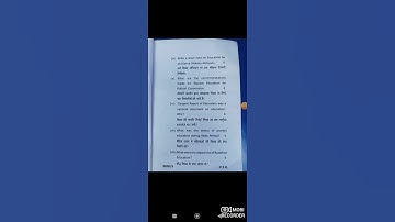 BEd. 1st year contemporary india and education ccs university previous year 2022 paper