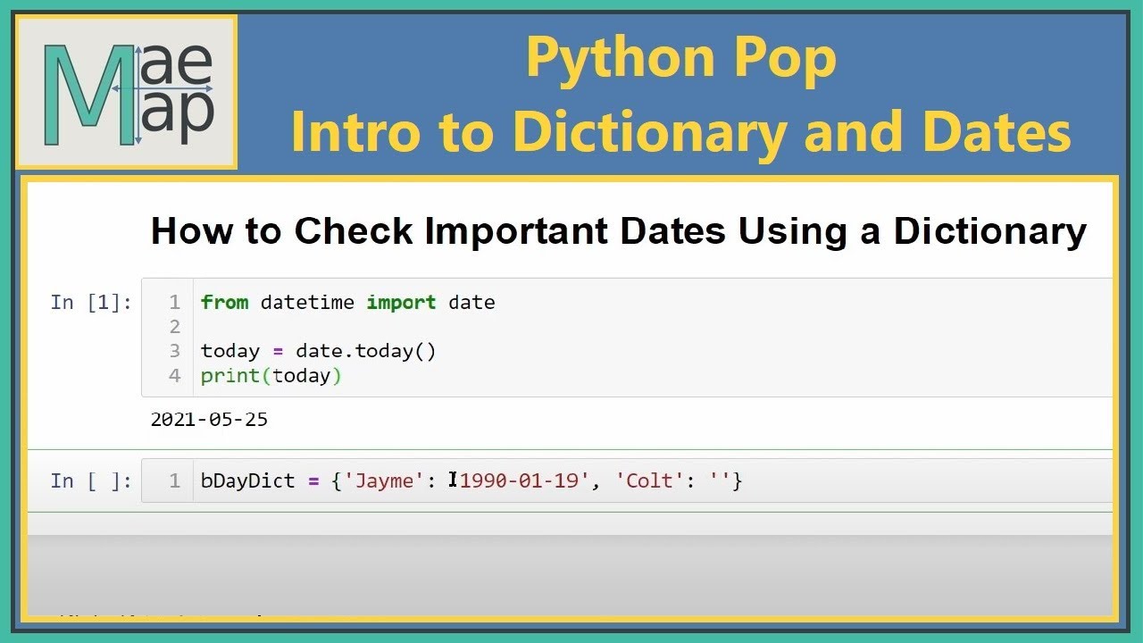 Python to and Dates - YouTube