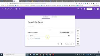 Google Forms - create a short answer question