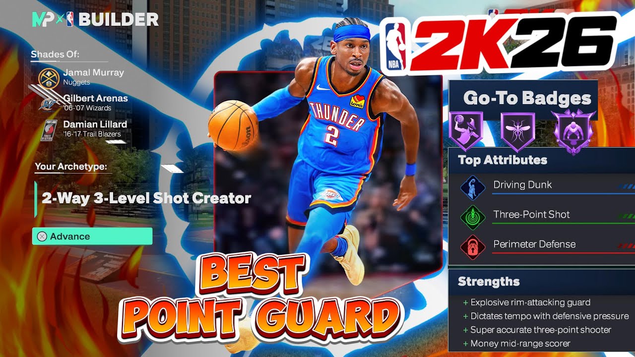 BEST POINT GUARD BUILD in NBA 2K26! 🏀 Dominate 2v2 & 3v3!