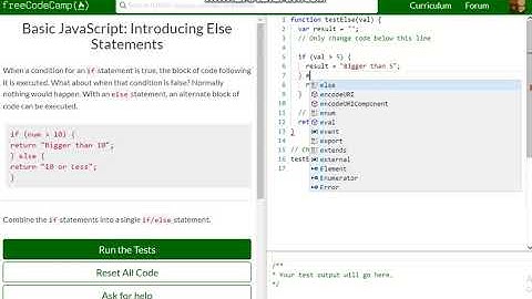 Basic JavaScript Introducing Else Statements free code camp   Dani