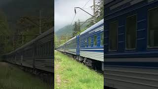 Russian passenger train #trains #traintravel #landscape
