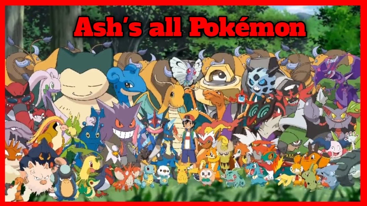 Ash S All Pokemon Gen 1 8 In Sequence Shadow Gaming Youtube