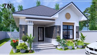 7 x 12 Meter small house plan | Beautiful House design with 3Bedrooms